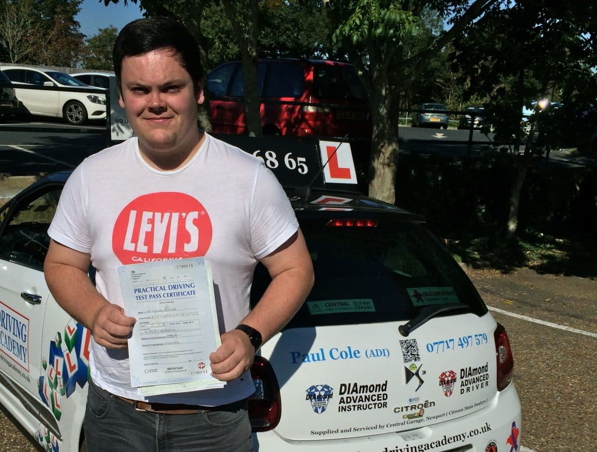 1st Time Test Pass – Luke Butcher – 30th Sept 2015